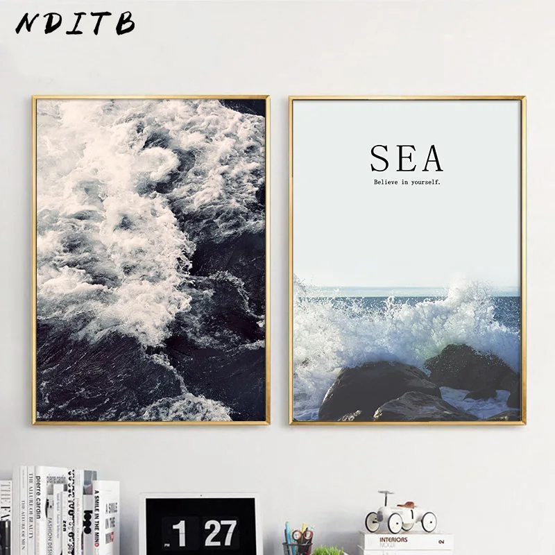 NDITB Tropical Decoration Canvas Wall Art Posters and Prints Sea Waves Landscape Scandinavian Style Painting Decorative Picture
NDITB Tropical Decoration Canvas Wall Art Posters and Prints Sea Waves Landscape Scandinavian Style Painting Decorative Picture