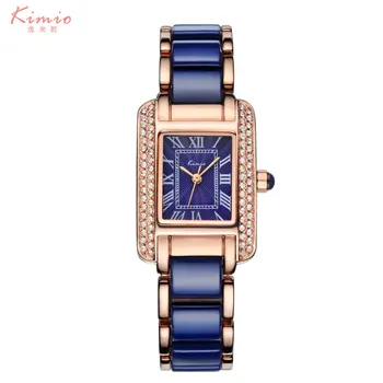 Kimio Women Quartz Watch Fashion Blue Square Diamond Bracelet Watches Brand Imitation Ceramics Student Waterproof Wristwatch
Kimio Women Quartz Watch Fashion Blue Square Diamond Bracelet Watches Brand Imitation Ceramics Student Waterproof Wristwatch