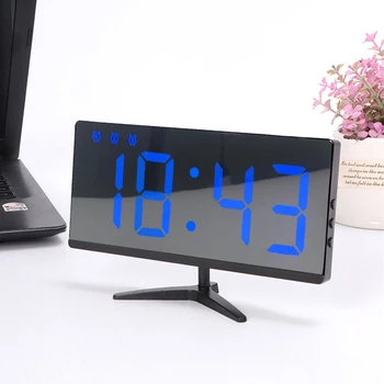 LED Digital large number display Temperature Alarm Clock Electronic nixie clock usb charge Mirror watch of Home Decoration
LED Digital large number display Temperature Alarm Clock Electronic nixie clock usb charge Mirror watch of Home Decoration