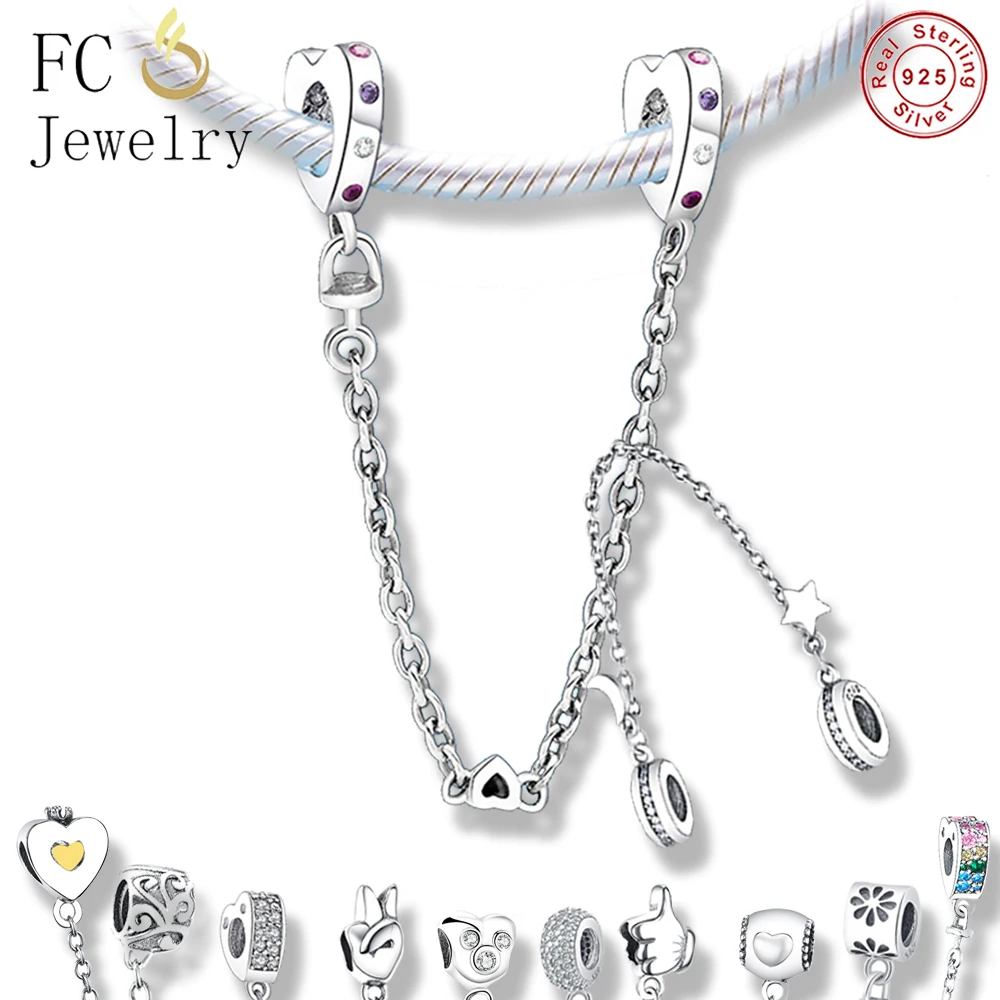 New Personal Galaxy Safety Chain Bead 925 Silver Bracelet Womens Rainbow Pave CZ Fit Original Pandora Charm Bracelet DIY Jewelry
New Personal Galaxy Safety Chain Bead 925 Silver Bracelet Womens Rainbow Pave CZ Fit Original Pandora Charm Bracelet DIY Jewelry