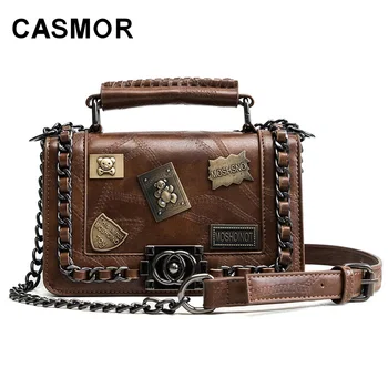 CASMOR Rock Style Sequined Handbag Fashion Women Vintage Punk Casual Mini Small Chain Female Motorcycle Shoulder Crossbody Bag
CASMOR Rock Style Sequined Handbag Fashion Women Vintage Punk Casual Mini Small Chain Female Motorcycle Shoulder Crossbody Bag