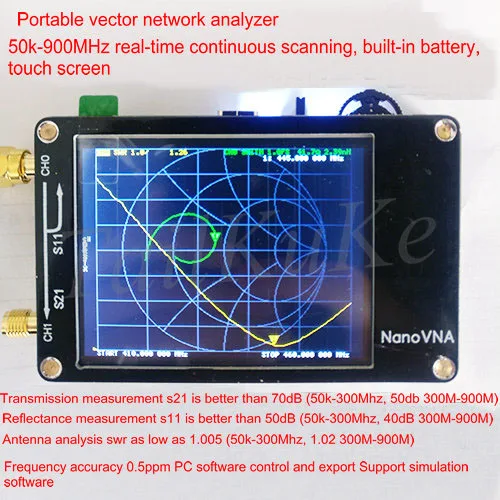 Точный NanoVNA векторный сетевой анализатор антенный коротковолновый MF HF VHF UHF