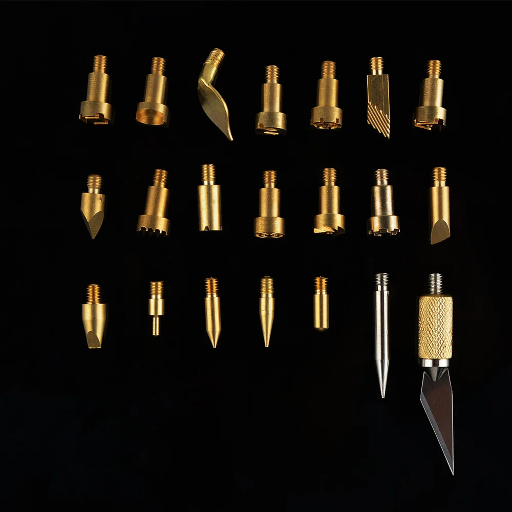 22pcs/set Carved Iron Head Wood Burning Pen Tips Stencil Soldering Iron Tip for Pyrography Woodworking Carving Tool
22pcs/set Carved Iron Head Wood Burning Pen Tips Stencil Soldering Iron Tip for Pyrography Woodworking Carving Tool
