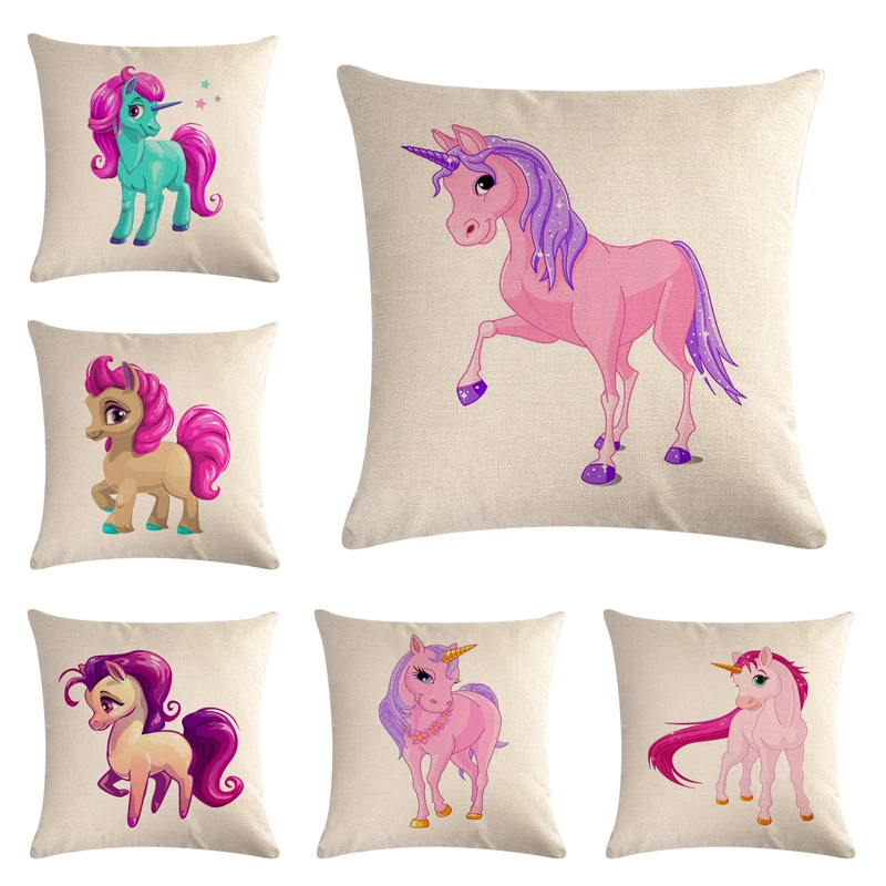 45*45cm Linen Cushion Cover Pink Princess White Horse Pattern Pillowcase Comfortable Soft Home and Party Decoration Pillowcase
45*45cm Linen Cushion Cover Pink Princess White Horse Pattern Pillowcase Comfortable Soft Home and Party Decoration Pillowcase