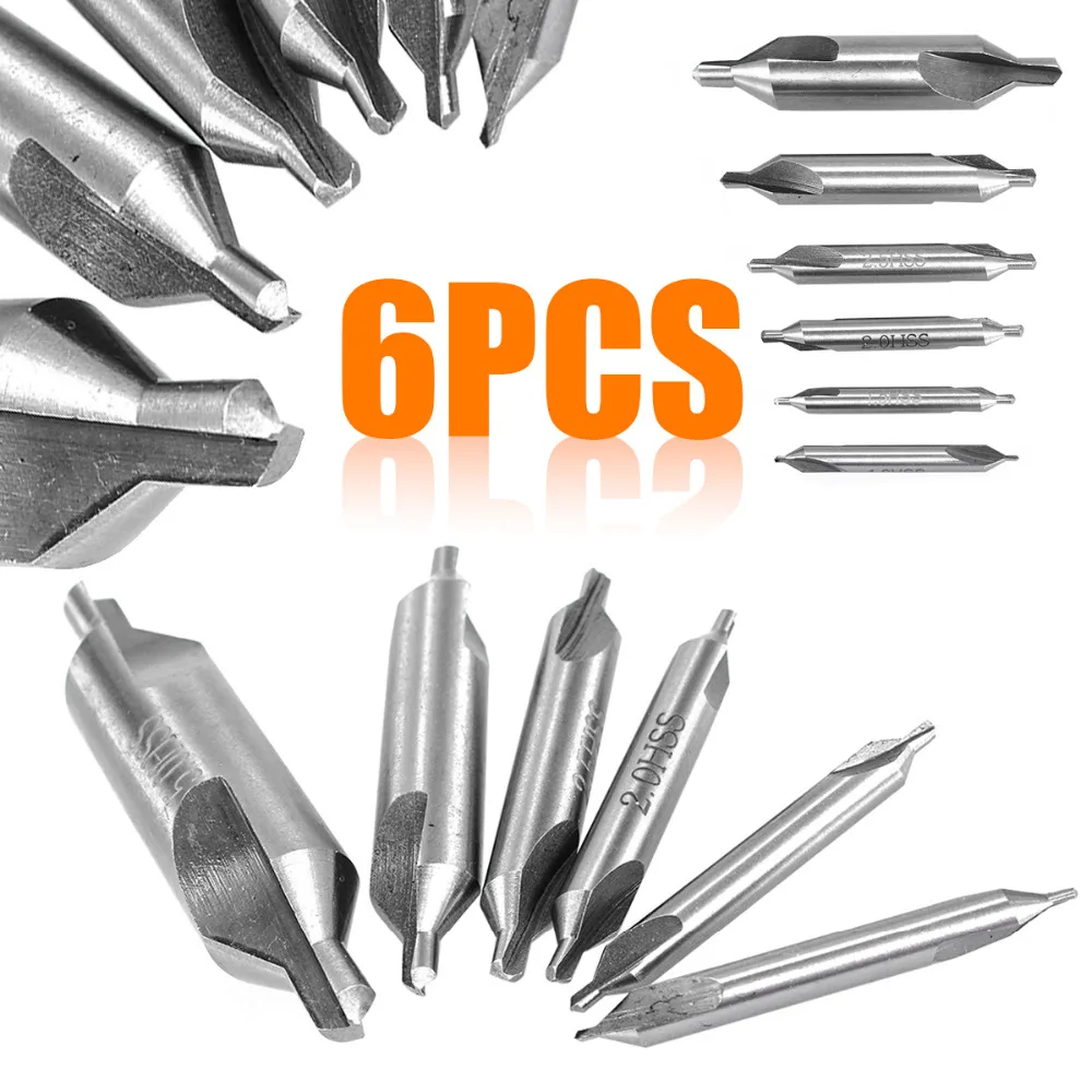 6PCS/SET Compound Center Drill Bits Combined Countersinks HSS Center Drill Tip Kit 60 Degree 5mm/3mm/2.5mm/2mm/1.5mm/1mm
6PCS/SET Compound Center Drill Bits Combined Countersinks HSS Center Drill Tip Kit 60 Degree 5mm/3mm/2.5mm/2mm/1.5mm/1mm