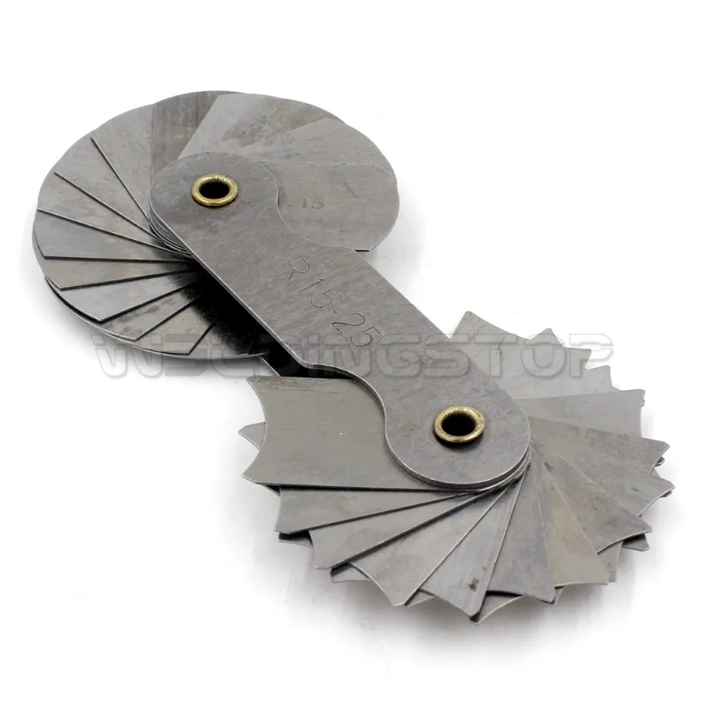 Радиус gage Gauge Fillet set R15-25mm вогнутая выпуклая дуга конец внутренний внешний
Радиус gage Gauge Fillet set R15-25mm вогнутая выпуклая дуга конец внутренний внешний