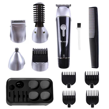 Surker Professional 5 In 1 Hair Clipper Rechargeable Cordless Grooming Kit For Men Beard Trimmer Nose Hair Trimmer Dual Shaver
Surker Professional 5 In 1 Hair Clipper Rechargeable Cordless Grooming Kit For Men Beard Trimmer Nose Hair Trimmer Dual Shaver