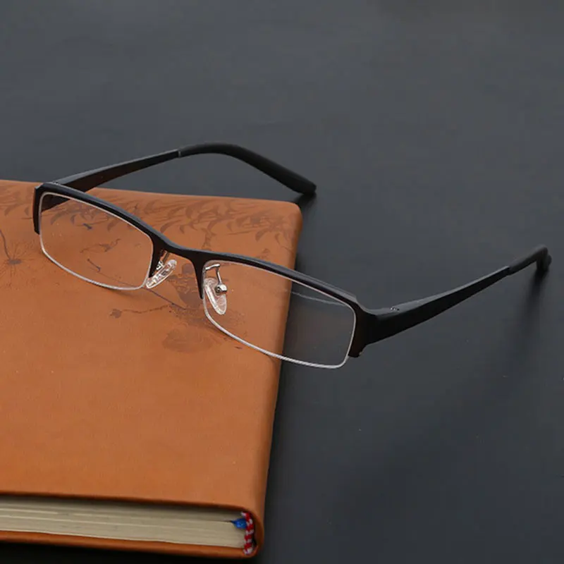 Fashion Men Optical Alloy Glasses Frame Metal male High Quality Man Eyeglasses Prescription Semi-Rimless Frame Glasses
Fashion Men Optical Alloy Glasses Frame Metal male High Quality Man Eyeglasses Prescription Semi-Rimless Frame Glasses