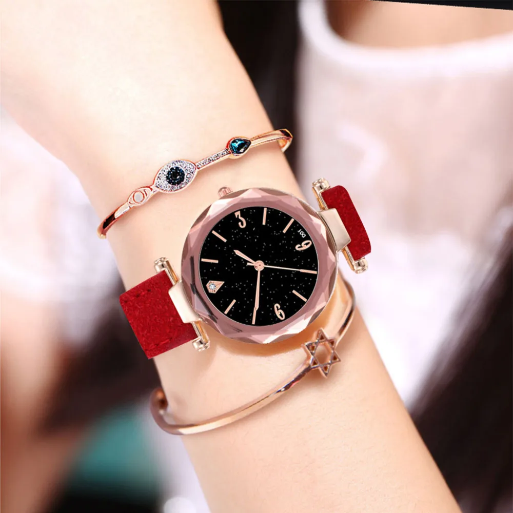 Fashion Women Leather Casual Watch Luxury Analog Quartz Starry Sky Wristwatch Woman Clock Stainless Steel Simple Business A10
Fashion Women Leather Casual Watch Luxury Analog Quartz Starry Sky Wristwatch Woman Clock Stainless Steel Simple Business A10