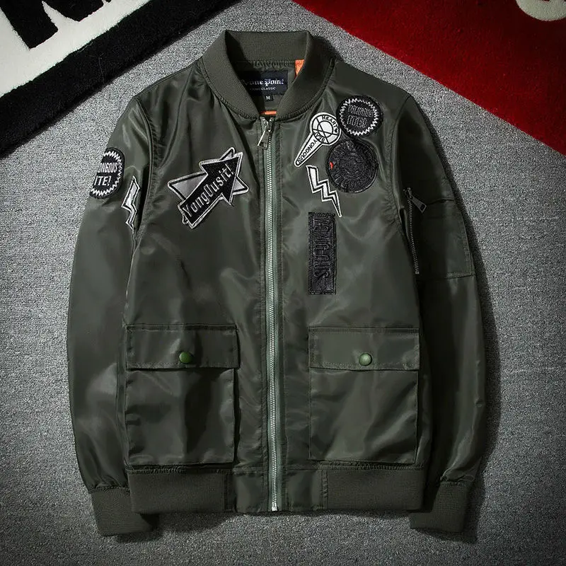 New Spring Jacket Men High quality Free Shipping mens coat Fashion Aviator Jacket Short loose clothes jacket Plus Size M-3XL