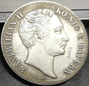 1849 Kingdom of Bavaria 2 Gulden-Maximilian II Silver Plated Copy Rare coin
1849 Kingdom of Bavaria 2 Gulden-Maximilian II Silver Plated Copy Rare coin