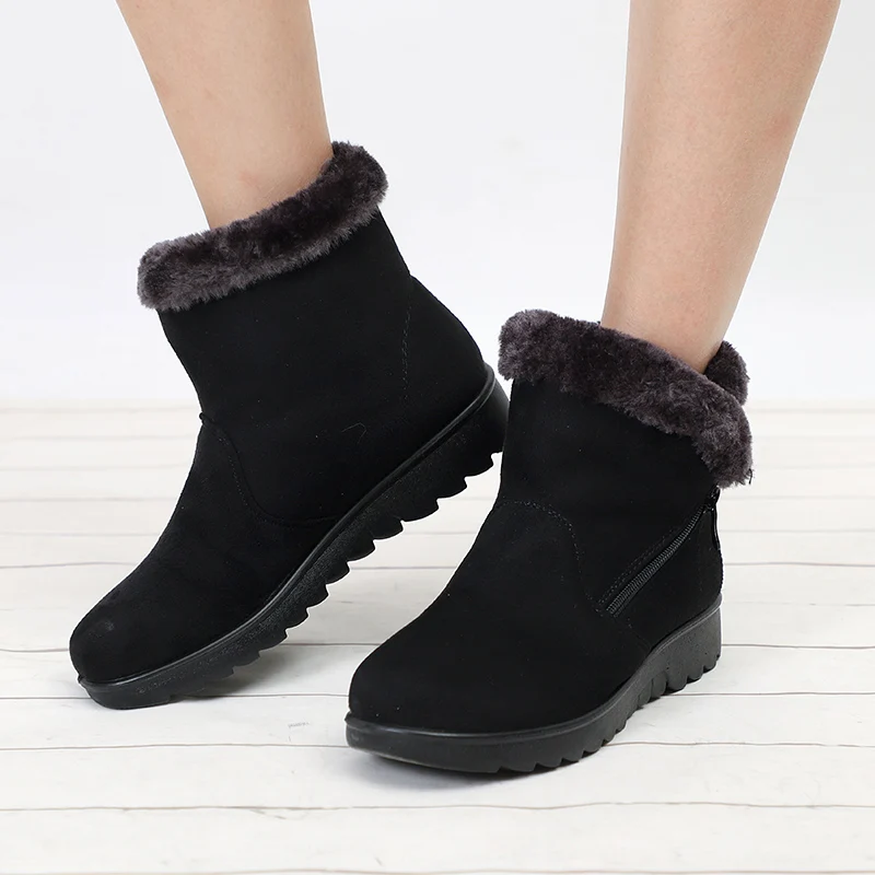Snow Boots Women Winter Warm Fur Ladies Zip Platform Suede Wedge Fashion Ankle Boot Female Comfort Casual Shoes Plus Size
Snow Boots Women Winter Warm Fur Ladies Zip Platform Suede Wedge Fashion Ankle Boot Female Comfort Casual Shoes Plus Size