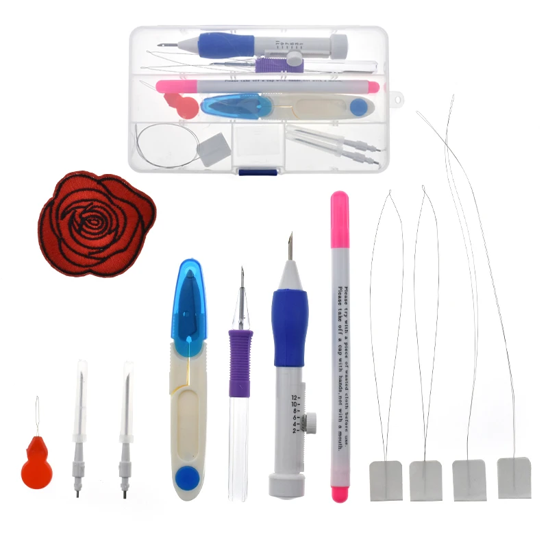 Hot Magic Embroidery Pen Punch Tool Kit Embroidery Stitching Punch Pen Set with Scissors For Embroidery Threaders DIY Sewing
Hot Magic Embroidery Pen Punch Tool Kit Embroidery Stitching Punch Pen Set with Scissors For Embroidery Threaders DIY Sewing