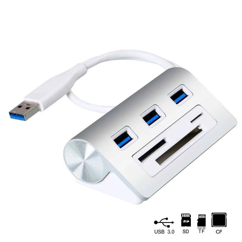 USB 3.0 HUB Aluminum 3.0 Card reader Hubs usb splitter Power Interface TF SD CF Card Reader for Macbook for PC computer Win 10
USB 3.0 HUB Aluminum 3.0 Card reader Hubs usb splitter Power Interface TF SD CF Card Reader for Macbook for PC computer Win 10