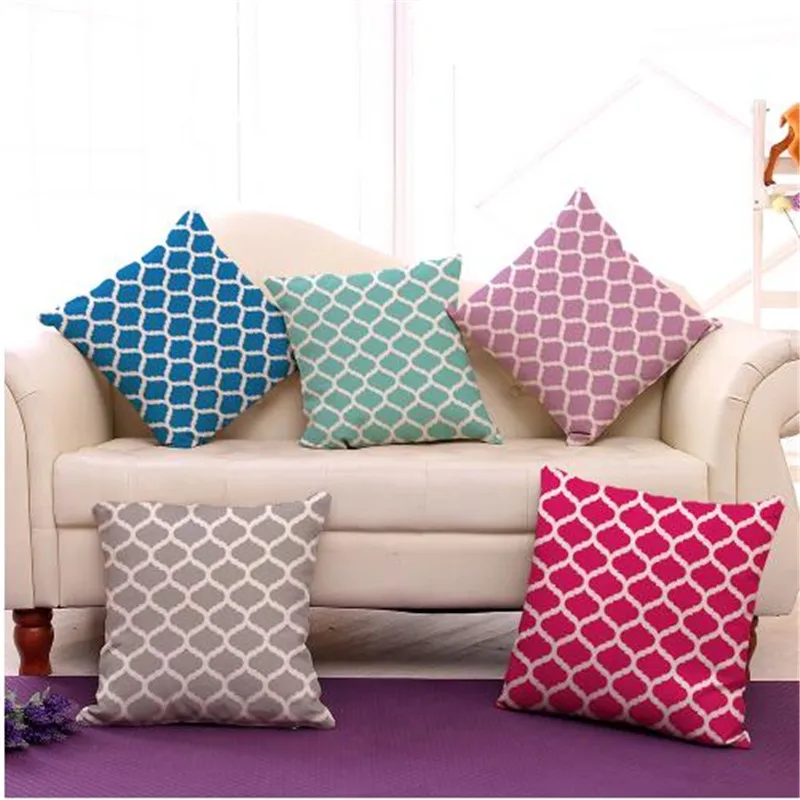 Cotton Linen Quatrefoil Accent Pattern Decorative Throw Pillows Square Geometry Sofa Cushion 18X18" 6 different colors
Cotton Linen Quatrefoil Accent Pattern Decorative Throw Pillows Square Geometry Sofa Cushion 18X18" 6 different colors