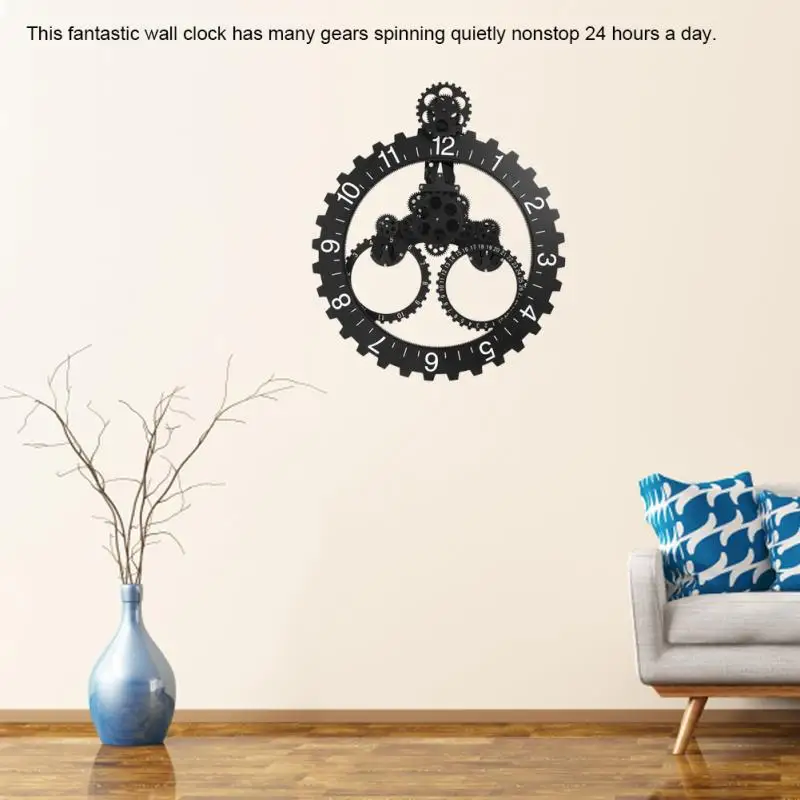 Clock Watch Wall Clocks 3D Modern Large Wall Art Gear Clock Mechanical Calendar Wheel Black Living Room Decoration
Clock Watch Wall Clocks 3D Modern Large Wall Art Gear Clock Mechanical Calendar Wheel Black Living Room Decoration