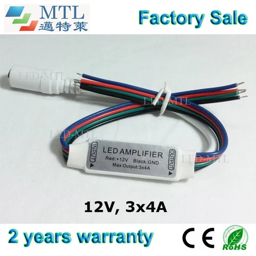 Mini RGB amplifier signal repeater 12V 3*4A LED with DC plug, 50 pcs/lot, for 3528/5050 RGB strip, factory wholesale
Mini RGB amplifier signal repeater 12V 3*4A LED with DC plug, 50 pcs/lot, for 3528/5050 RGB strip, factory wholesale
