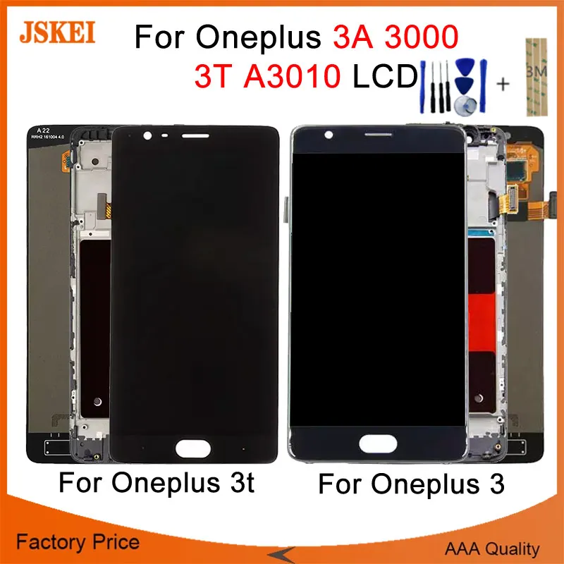 For Oneplus 3T 3 A3010 A3000 LCD Display Touch Screen Digitizer Assembly Repair Parts | Мобильные телефоны и аксессуары