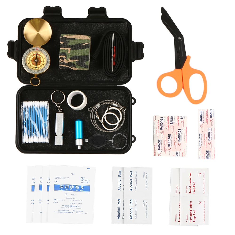Outdoor Survival Kit Emergency First Aid Tools Multi-tools First Aid Essential Supplies Kit for Camping Hiking Hunting Fishing
Outdoor Survival Kit Emergency First Aid Tools Multi-tools First Aid Essential Supplies Kit for Camping Hiking Hunting Fishing