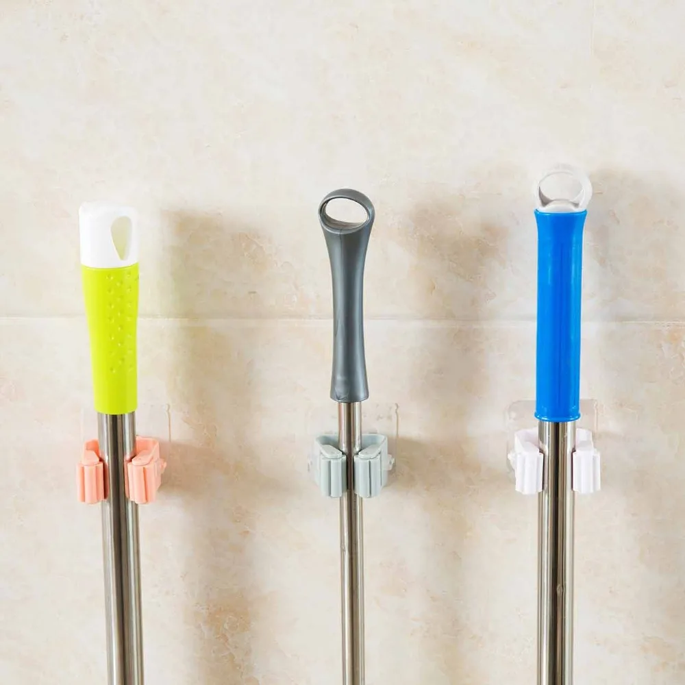 1PC Wall-mounted Mop Holder Brush Broom Hanger Storage Rack Kitchen Organization Bathroom Organizer Kitchen Storage Home Goods
1PC Wall-mounted Mop Holder Brush Broom Hanger Storage Rack Kitchen Organization Bathroom Organizer Kitchen Storage Home Goods