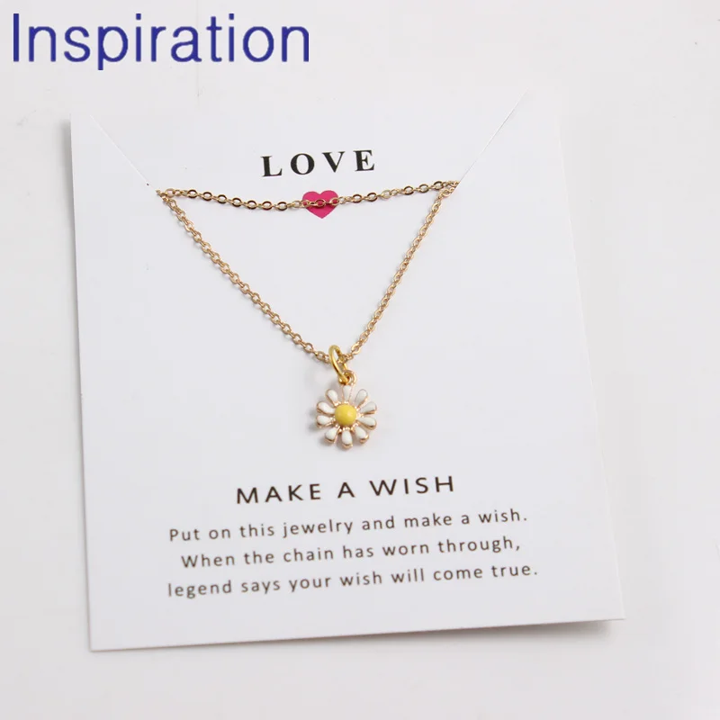 Drop Shipping 2019 Flower Pendant Necklace Gold Color Sunflower Daisy Necklace Birthday Gifts Message Card for Women Girl
Drop Shipping 2019 Flower Pendant Necklace Gold Color Sunflower Daisy Necklace Birthday Gifts Message Card for Women Girl