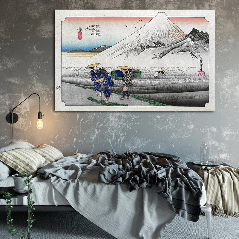 Японское искусство Yamato холст плакат принты винтажный ландшафт и художественная