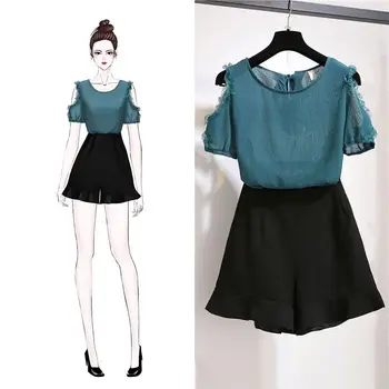 2019 New Summer Women Off Shoulder Lace Patchwork Chiffon Shirts+Solid Wide Leg Loose Skirt Suits Female Plus Size 3XL Sets Z278
2019 New Summer Women Off Shoulder Lace Patchwork Chiffon Shirts+Solid Wide Leg Loose Skirt Suits Female Plus Size 3XL Sets Z278