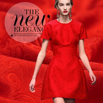 100x155cm European American High-end Elegant Womens Jacquard Red Fabric for Spring Autumn Overcoat Formal Dress Skirt Suit Shirt
100x155cm European American High-end Elegant Womens Jacquard Red Fabric for Spring Autumn Overcoat Formal Dress Skirt Suit Shirt