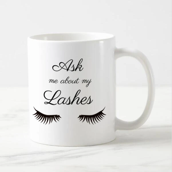 Hot Fashion Ask Me About My Eye Lashes Funny Lash Coffee Mug Tea Cup Fun Novelty Eyelash Gifts for Women Her Girl Friend Xmas
Hot Fashion Ask Me About My Eye Lashes Funny Lash Coffee Mug Tea Cup Fun Novelty Eyelash Gifts for Women Her Girl Friend Xmas