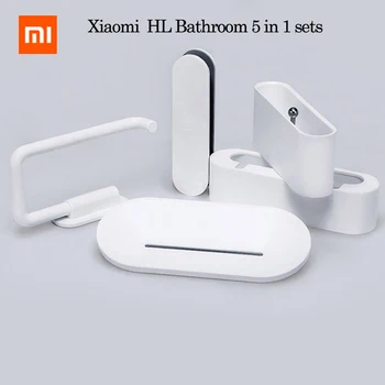 

Xiaomi HL 5 IN 1 Gadgets for Bathroom Mobile Phone Holder mijia Case Soapbox Toilet Roll Holder For xiaomi Mijia smart home