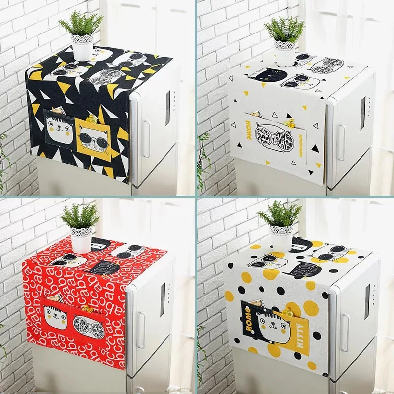 Washing machine cover cotton linen towel drum cloth single door refrigerator towel fabric bedside table dust cover with storage
Washing machine cover cotton linen towel drum cloth single door refrigerator towel fabric bedside table dust cover with storage