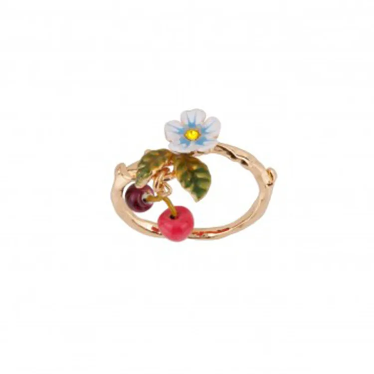 New Arrivals Be Listed Enamel Glaze Small Fresh Flower Cherry Fall Gold Ring Jewelry For Women Gift
New Arrivals Be Listed Enamel Glaze Small Fresh Flower Cherry Fall Gold Ring Jewelry For Women Gift