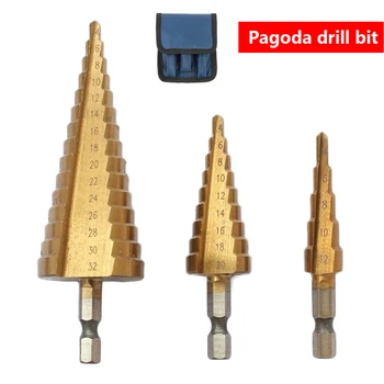 3Pcs Metric Spiral Flute Step HSS Steel Cone Titanium Coated Drill Bits Tool Set Hole Cutter 4-12/ 20/ 32mm With Pouch
3Pcs Metric Spiral Flute Step HSS Steel Cone Titanium Coated Drill Bits Tool Set Hole Cutter 4-12/ 20/ 32mm With Pouch