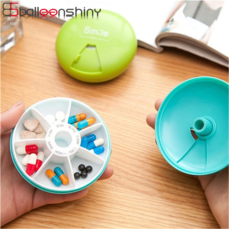 BalleenShiny 1Pc Portable Medecine Box Rotation 7 Day 1 Week Mini Medicine Storage Bin Drugs Organizer Medecine Case 7 Grids
BalleenShiny 1Pc Portable Medecine Box Rotation 7 Day 1 Week Mini Medicine Storage Bin Drugs Organizer Medecine Case 7 Grids
