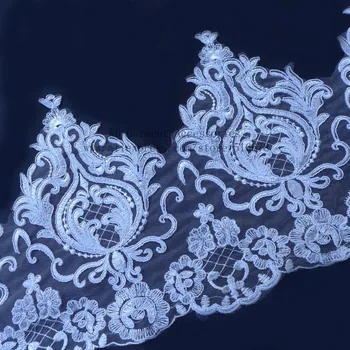 24cm 5yards/lot off white elegant bilateral cord embroidery lace trim wedding dress high-end dress lace trim
24cm 5yards/lot off white elegant bilateral cord embroidery lace trim wedding dress high-end dress lace trim