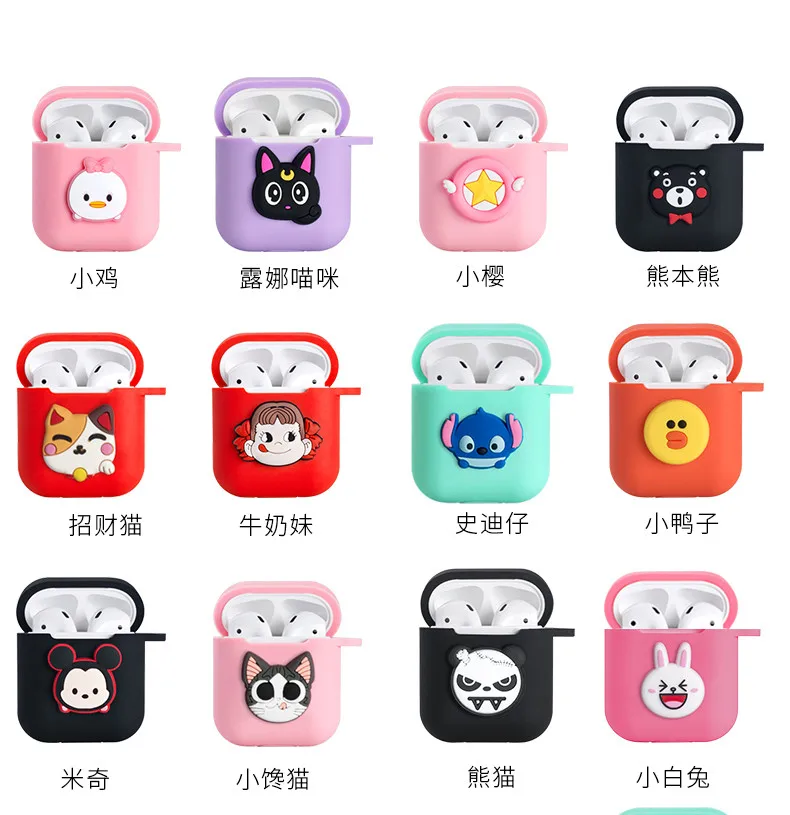 Wireless Bluetooth Headset IOS Charging Box Silicone Earphone Cover Protective Case With Hook For Airpods Iphone Cartoon TPU
Wireless Bluetooth Headset IOS Charging Box Silicone Earphone Cover Protective Case With Hook For Airpods Iphone Cartoon TPU