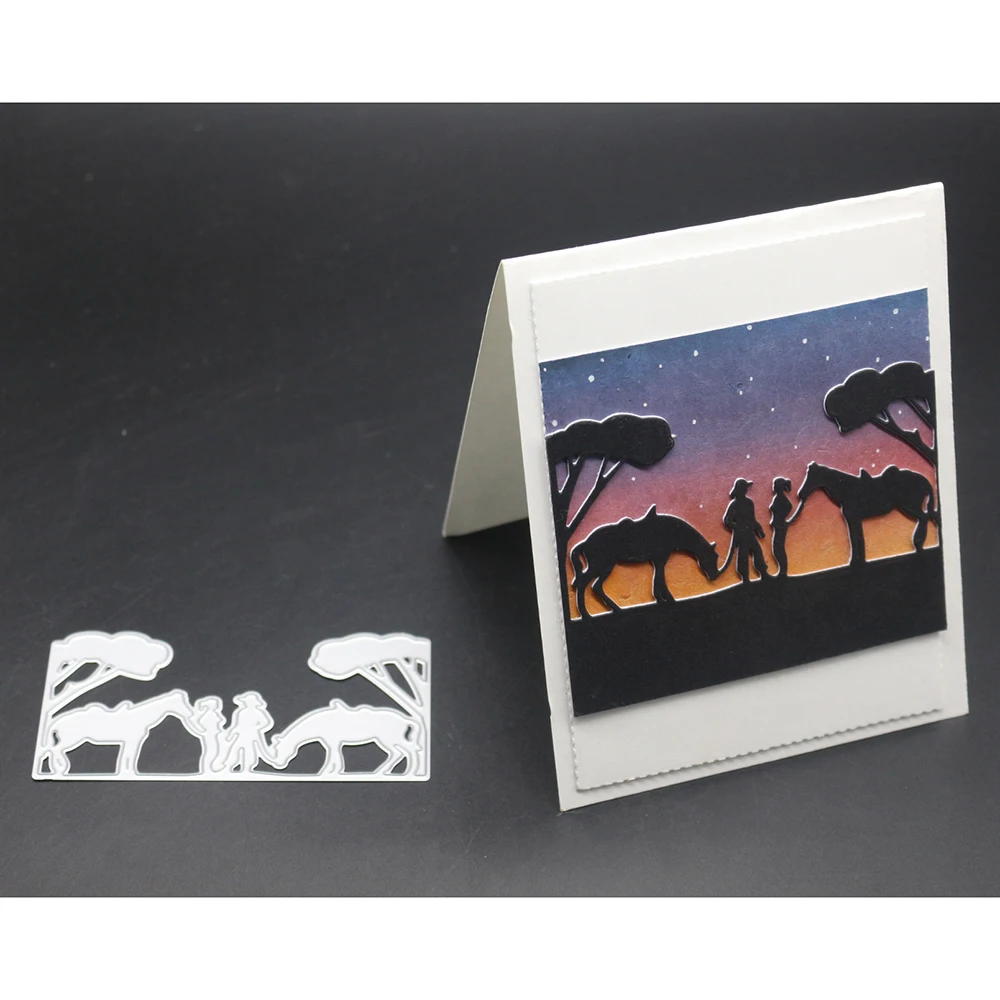 People Horse Metal Cutting Dies 100x53mm Cut Die Stencils Decorative Embossing Card Knife Mold For DIY Scrapbook Photo Album
People Horse Metal Cutting Dies 100x53mm Cut Die Stencils Decorative Embossing Card Knife Mold For DIY Scrapbook Photo Album