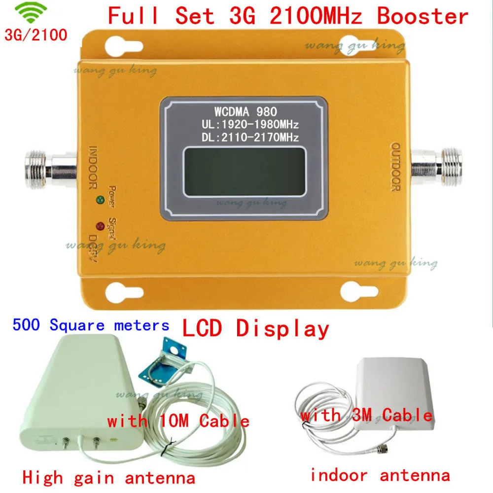 Full Set LCD Display 3G W-CDMA 2100MHz Cell Phone Signal Booster 3G 2100 UMTS Signal Repeater Amplifier Outdoor Antenna + Cable
Full Set LCD Display 3G W-CDMA 2100MHz Cell Phone Signal Booster 3G 2100 UMTS Signal Repeater Amplifier Outdoor Antenna + Cable