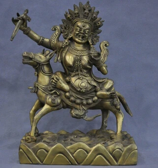 Copper Crafts Brass decoration Fine Brass 14'' Chinese Folk HandMade Pure Brass Bronze statue Horse Palden Lhamo Buddha
Copper Crafts Brass decoration Fine Brass 14'' Chinese Folk HandMade Pure Brass Bronze statue Horse Palden Lhamo Buddha