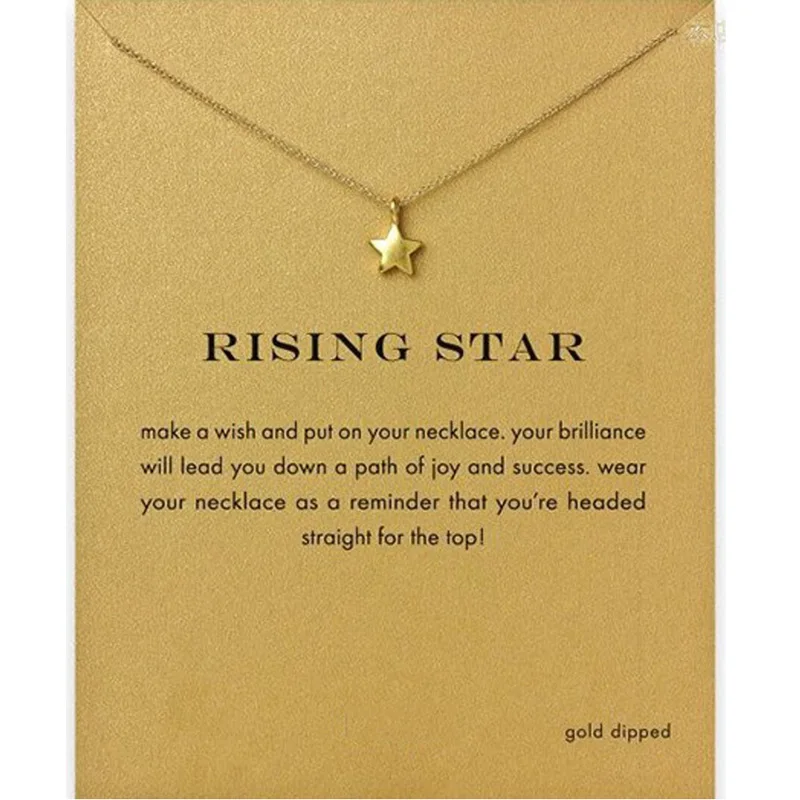 Fashion Star Necklace Women Pendant Clavicle Chain Statement Choker Necklaces Rising Star Gift Card Collares Valentine's Day
Fashion Star Necklace Women Pendant Clavicle Chain Statement Choker Necklaces Rising Star Gift Card Collares Valentine's Day