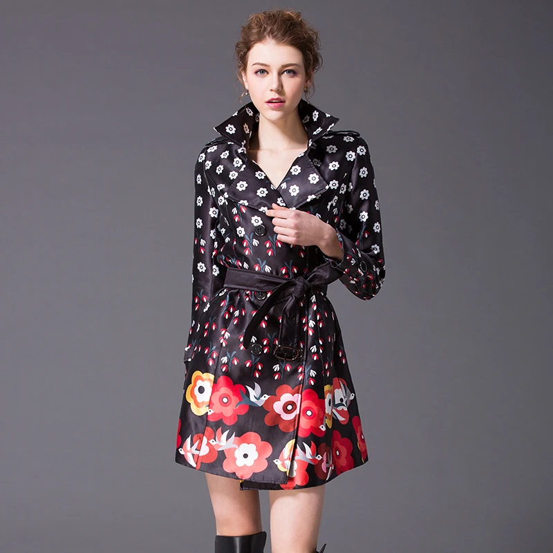2017 Newest Fashion Spring& fall Women Vintage Colourful Flower Print Long Sleeve Brand Cotton Coat with Belt
2017 Newest Fashion Spring& fall Women Vintage Colourful Flower Print Long Sleeve Brand Cotton Coat with Belt