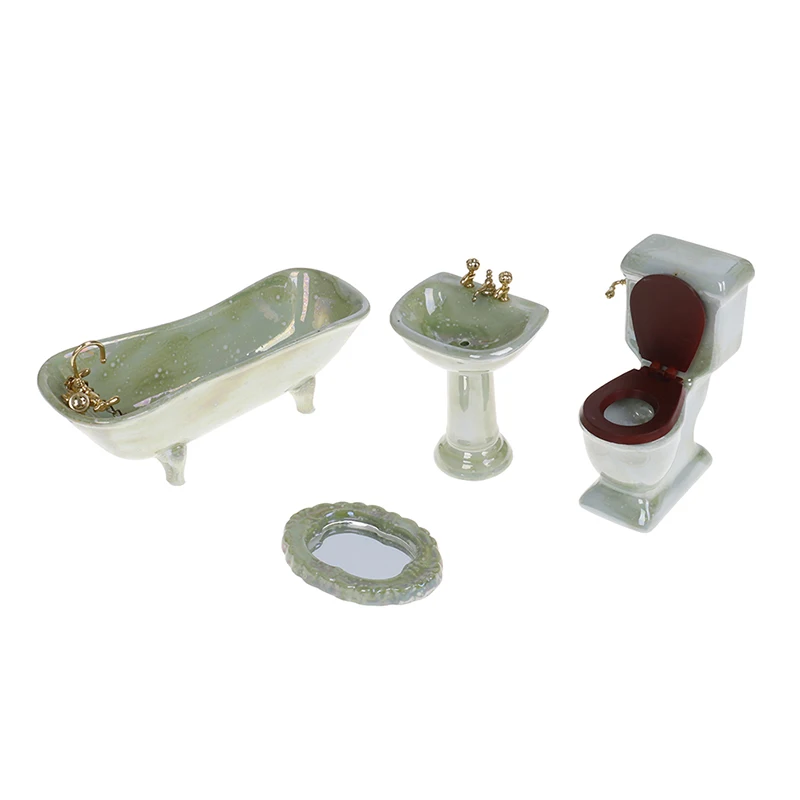 1Set 1:12 Dollhouse Miniature Basin Bathtub Green Porcelain Bathroom Set Toilet Furniture Toy Accessories
1Set 1:12 Dollhouse Miniature Basin Bathtub Green Porcelain Bathroom Set Toilet Furniture Toy Accessories