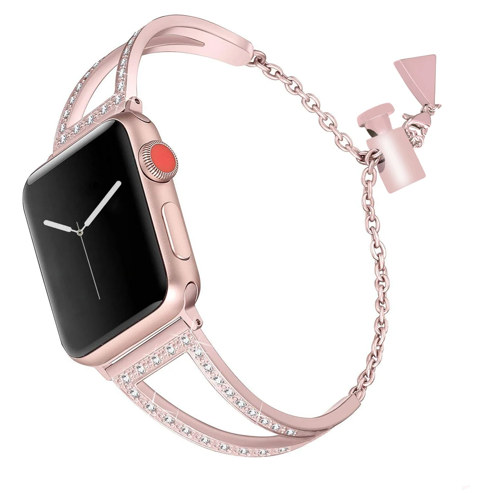 OULUCCI Watch band for Apple Watch Bands 38mm/42mm/40 44mm diamond Stainless Steel Strap for iwatch series 4 3 2 1 Bracelet
OULUCCI Watch band for Apple Watch Bands 38mm/42mm/40 44mm diamond Stainless Steel Strap for iwatch series 4 3 2 1 Bracelet