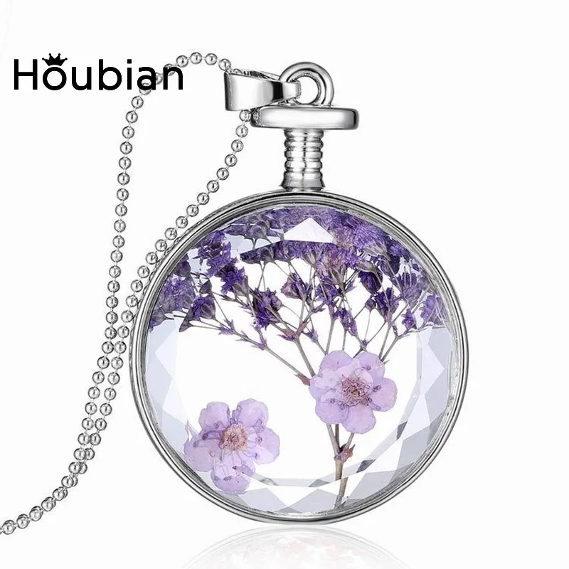 Houbian Handmade Glass Dome Dried Flower Pendant Necklace Glass of Dried Flowers Wishing Bottles Long Sweater Chain Jewelry
Houbian Handmade Glass Dome Dried Flower Pendant Necklace Glass of Dried Flowers Wishing Bottles Long Sweater Chain Jewelry