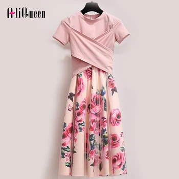 2 Piece Set Women 2019 New Elegant Pink Sweet Cross Bowknot Irregular Crop Top T Shirt + Mesh Floral Tulle Long Skirts Set Suit
2 Piece Set Women 2019 New Elegant Pink Sweet Cross Bowknot Irregular Crop Top T Shirt + Mesh Floral Tulle Long Skirts Set Suit