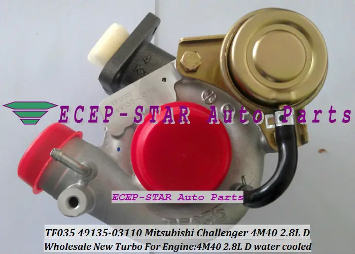Water Cooled Turbo TF035 TD04 TF035HM-12T 49135-03110 49135 03110 Turbine Turbocharger For Mitsubishi Challenger 4M40 2.8L D
Water Cooled Turbo TF035 TD04 TF035HM-12T 49135-03110 49135 03110 Turbine Turbocharger For Mitsubishi Challenger 4M40 2.8L D