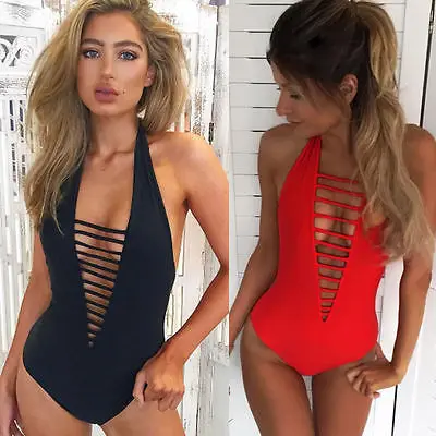 ITFABS Brand Women One-Piece Swimmwear Push-up Padded Bandage Deep V neck Backless Bikini Bathing Swimsuit Monokini Black&Red
ITFABS Brand Women One-Piece Swimmwear Push-up Padded Bandage Deep V neck Backless Bikini Bathing Swimsuit Monokini Black&Red