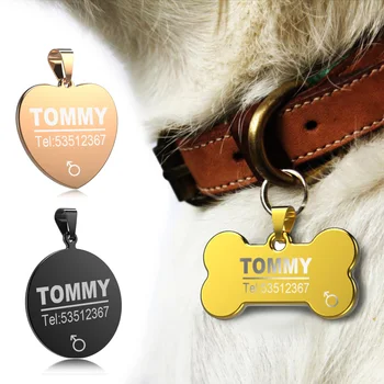FLOWGOGO Anti-lost Stainless Steel Dog ID Tag Engraved Pet Cat Puppy Dog Collar Accessories Telephone Name Tags Pet ID Tags
FLOWGOGO Anti-lost Stainless Steel Dog ID Tag Engraved Pet Cat Puppy Dog Collar Accessories Telephone Name Tags Pet ID Tags