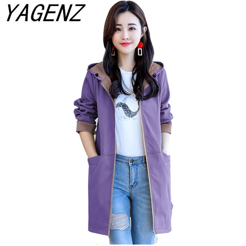 Mid-length Trench Coat Women 2019 Spring Fashion Loose Hooded Outerwear Casual Long-sleeve With Pocket Thin Female Windbreaker
Mid-length Trench Coat Women 2019 Spring Fashion Loose Hooded Outerwear Casual Long-sleeve With Pocket Thin Female Windbreaker