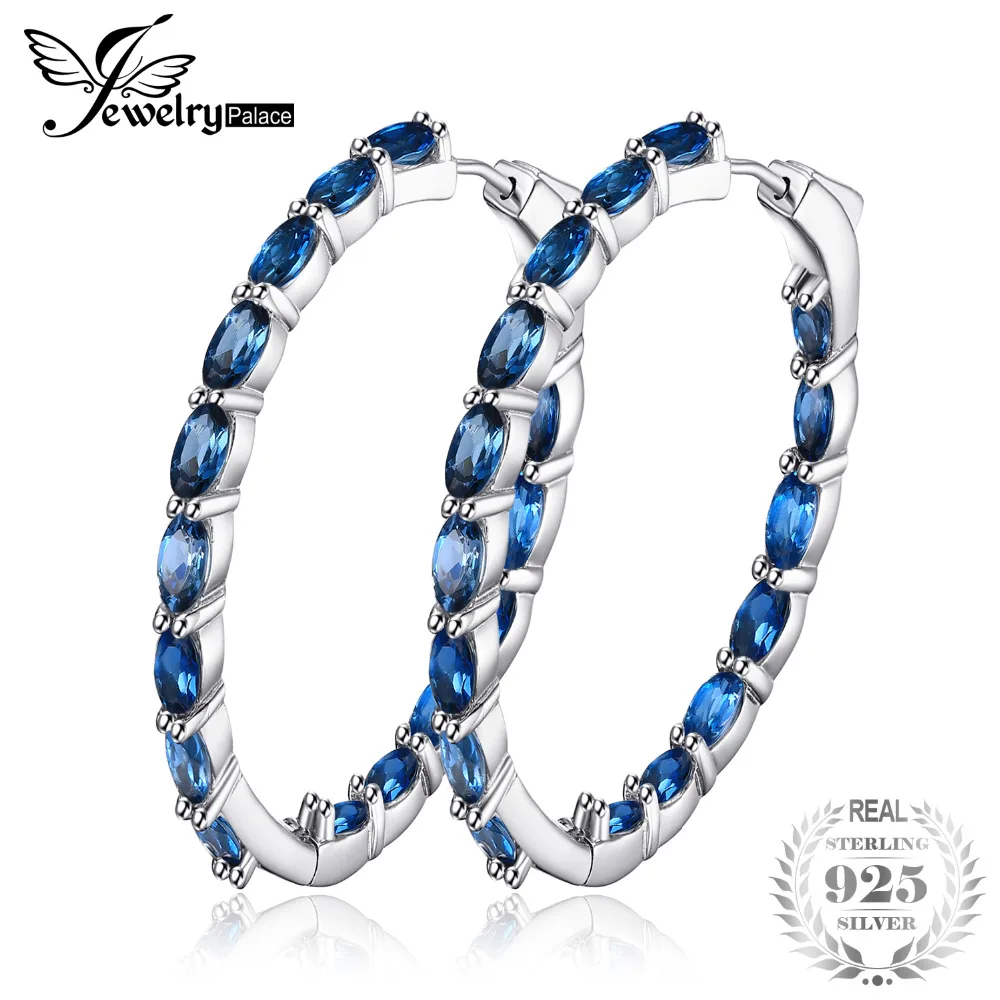 JewelryPalace Huge 13.5ct Natural Londun Blue Topazs Hoop Earrings 925 Sterling Silver Fine Jewelry For Women 2018 Luxury Design
JewelryPalace Huge 13.5ct Natural Londun Blue Topazs Hoop Earrings 925 Sterling Silver Fine Jewelry For Women 2018 Luxury Design